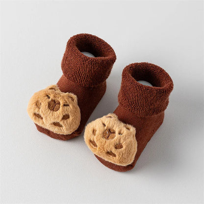 Baby Floor Socks for Boys Girls Winter Newborns Cotton Anti Slip Soled Cute Cartoon Toddler Sock Kids Thicken Warm Socken 0-3Yrs - ZOOMNSTORE