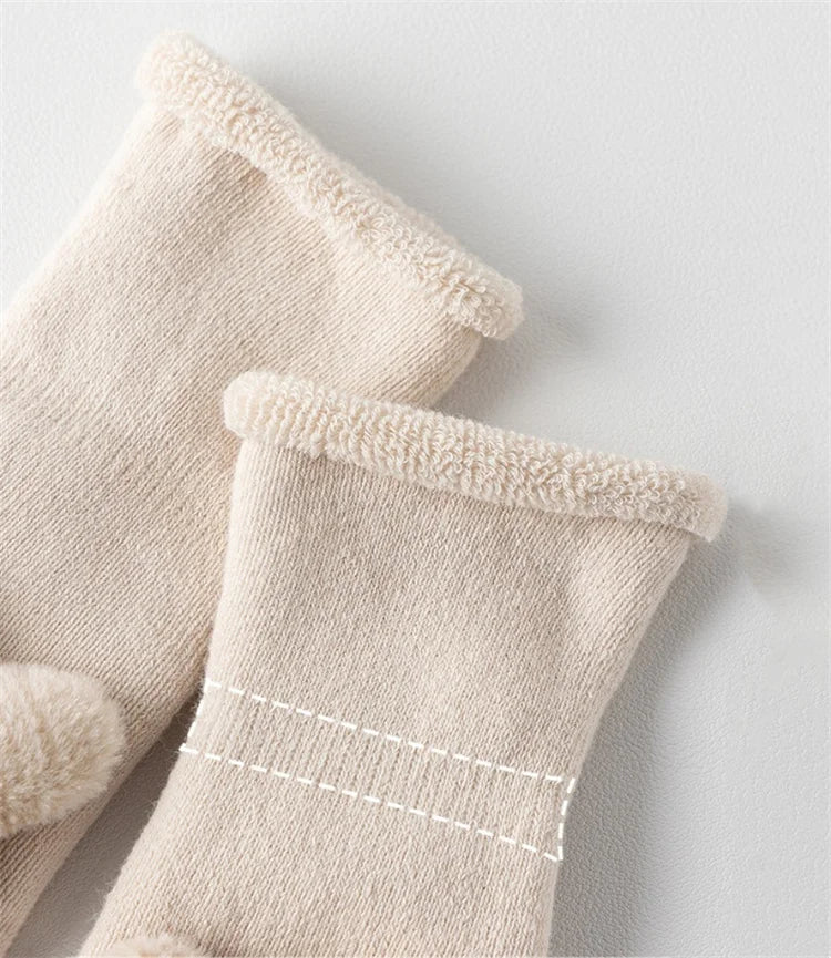 Baby Floor Socks for Boys Girls Winter Newborns Cotton Anti Slip Soled Cute Cartoon Toddler Sock Kids Thicken Warm Socken 0-3Yrs - ZOOMNSTORE