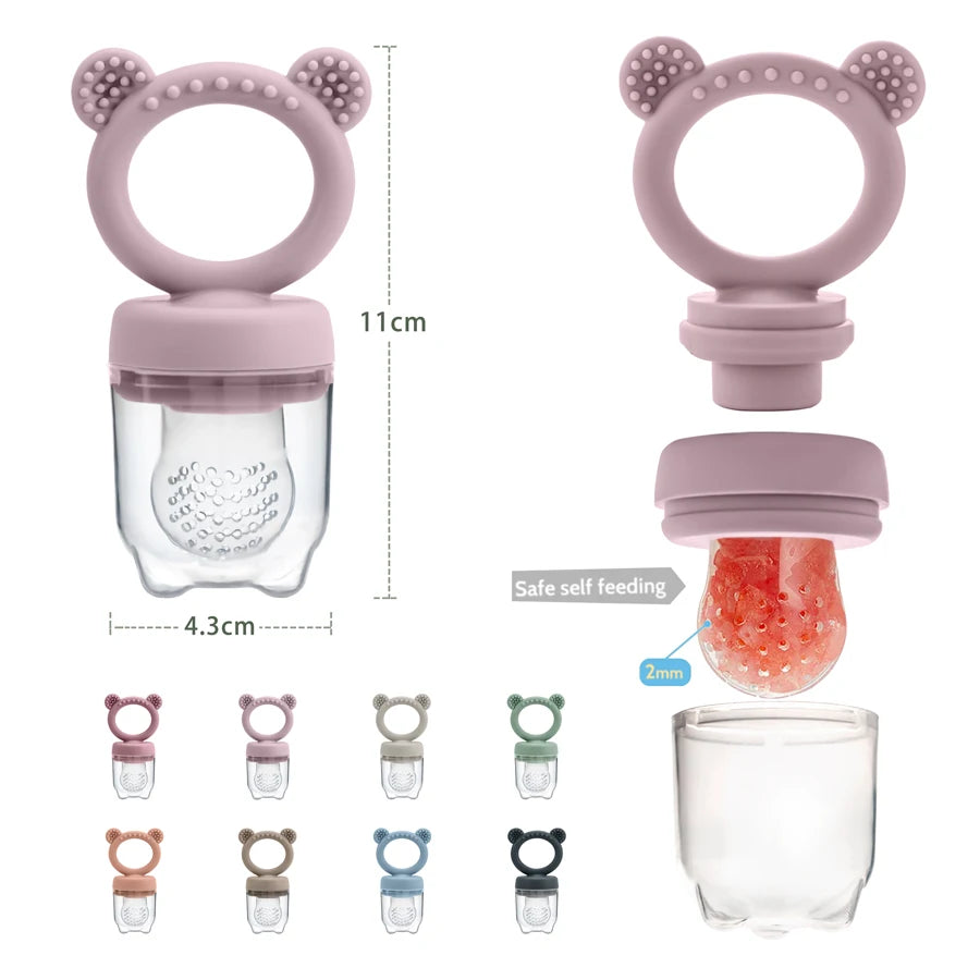 Baby Fruit Feeder Silicone Pacifier Cover | BPA Free Baby Feeding Soother - ZOOMNSTORE