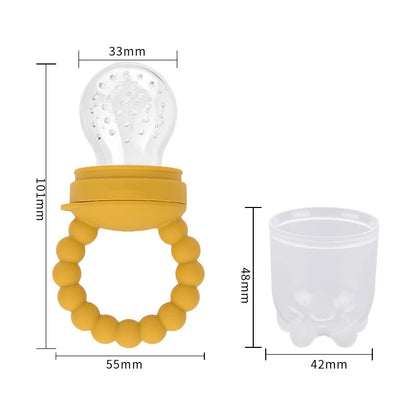 Baby Fruit Feeder – Silicone Pacifier Mesh Bag | BPA Free Toddler Teething Toy - ZOOMNSTORE