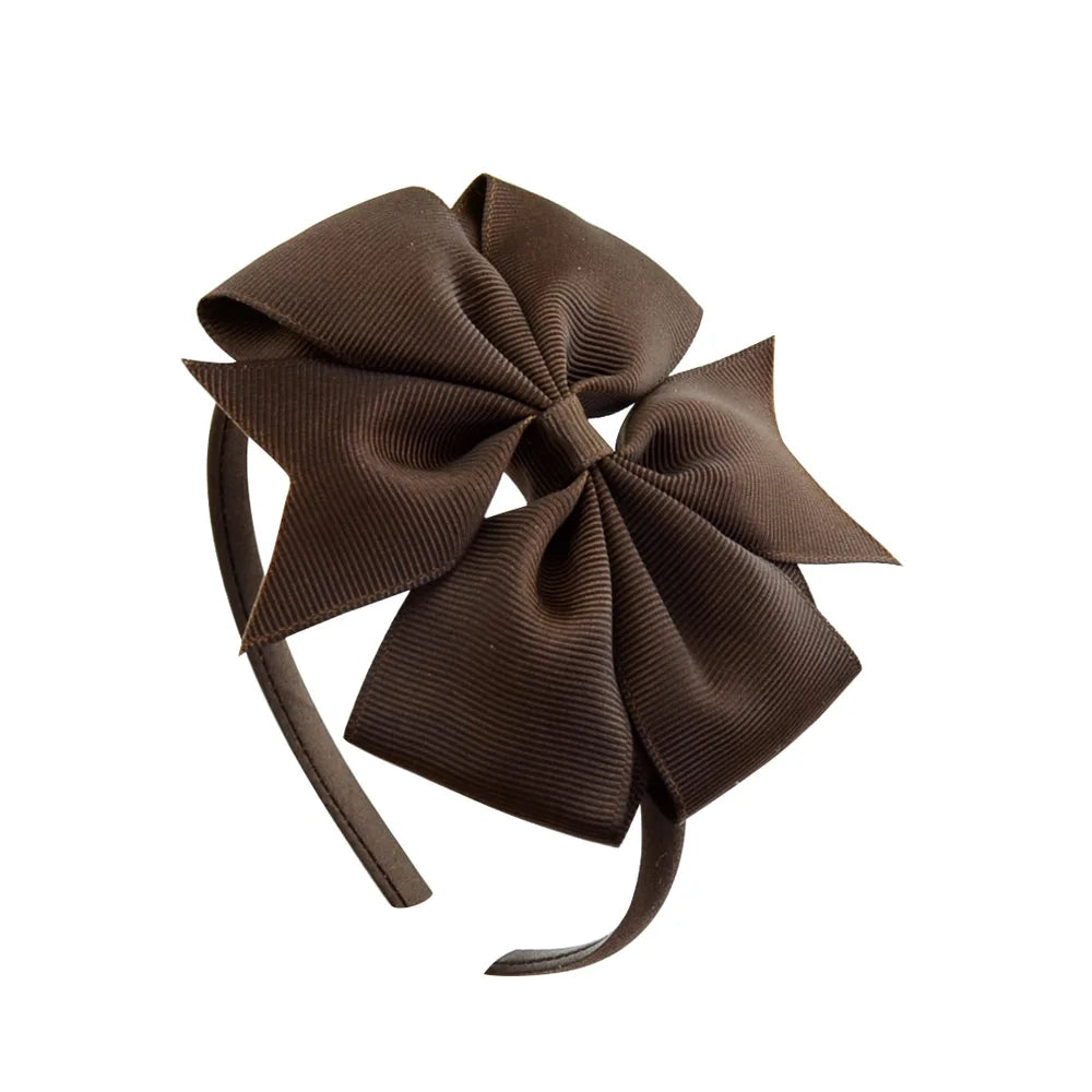 1 Piece Ribbon Handmade Hair Bows Hairbands for Baby Girls 20 Colors Cute Bowknot Solid Headband Headwear Baby Hair Accessories - ZOOMNSTORE