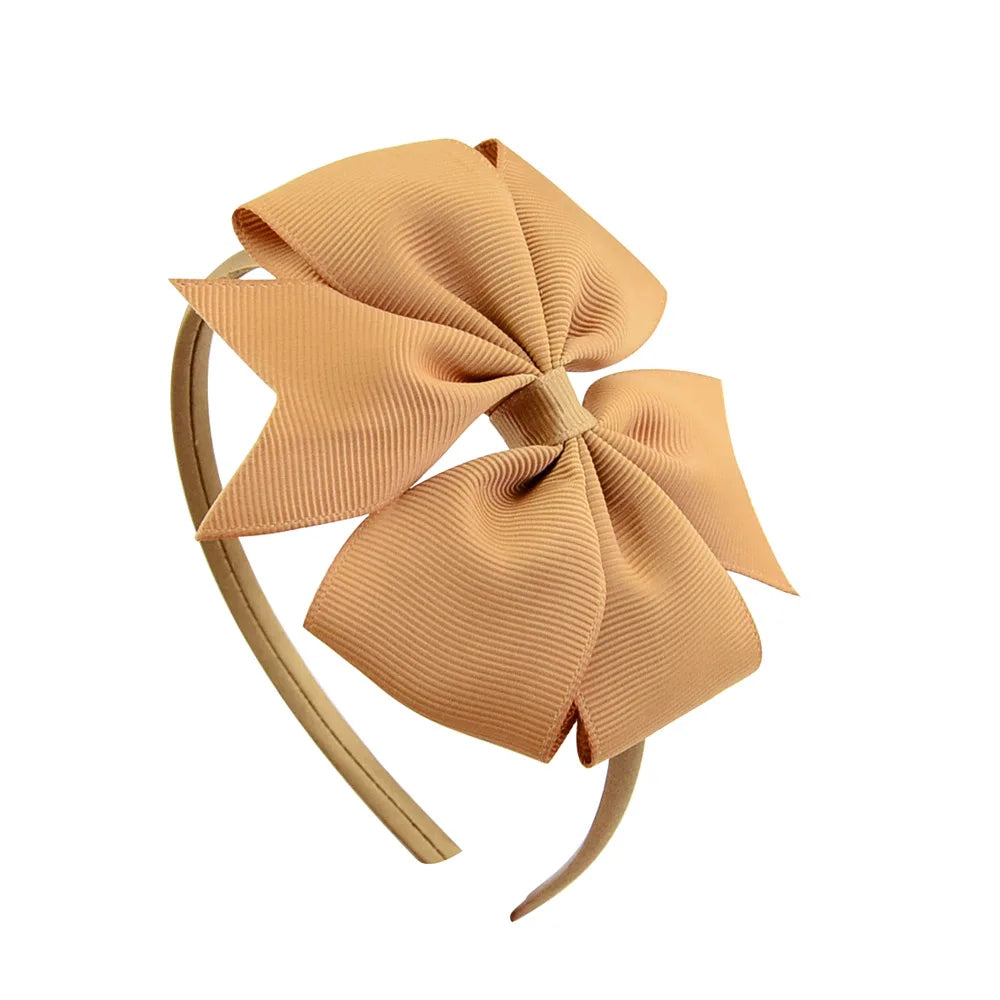 1 Piece Ribbon Handmade Hair Bows Hairbands for Baby Girls 20 Colors Cute Bowknot Solid Headband Headwear Baby Hair Accessories - ZOOMNSTORE