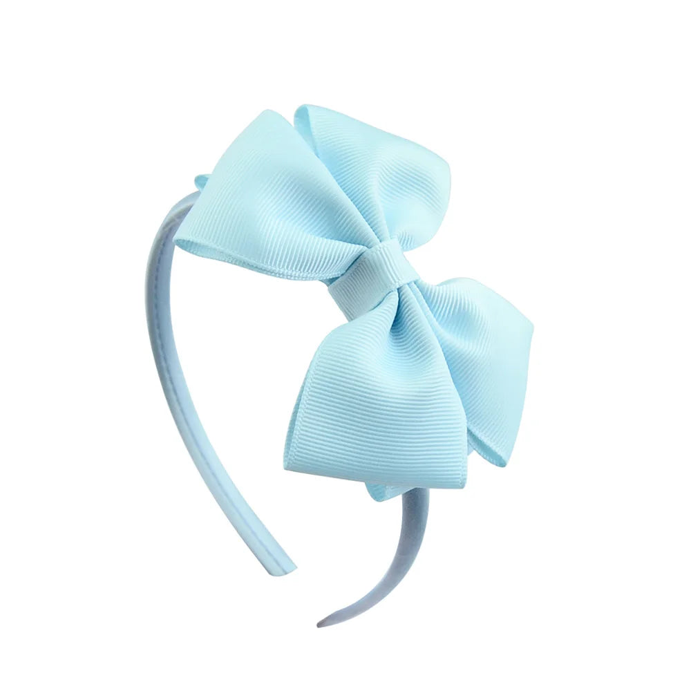 1 Piece Ribbon Handmade Hair Bows Hairbands for Baby Girls 20 Colors Cute Bowknot Solid Headband Headwear Baby Hair Accessories - ZOOMNSTORE