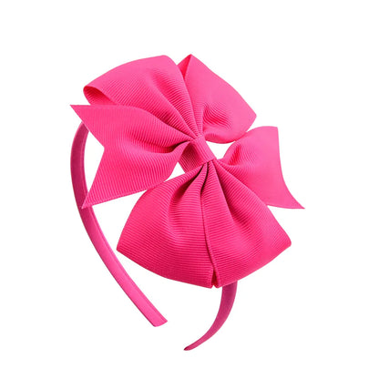 1 Piece Ribbon Handmade Hair Bows Hairbands for Baby Girls 20 Colors Cute Bowknot Solid Headband Headwear Baby Hair Accessories - ZOOMNSTORE