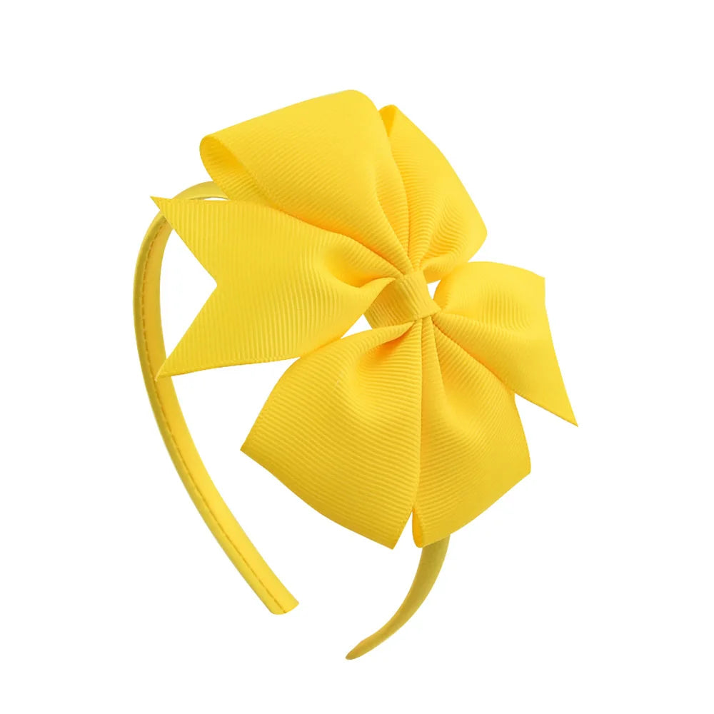 1 Piece Ribbon Handmade Hair Bows Hairbands for Baby Girls 20 Colors Cute Bowknot Solid Headband Headwear Baby Hair Accessories - ZOOMNSTORE