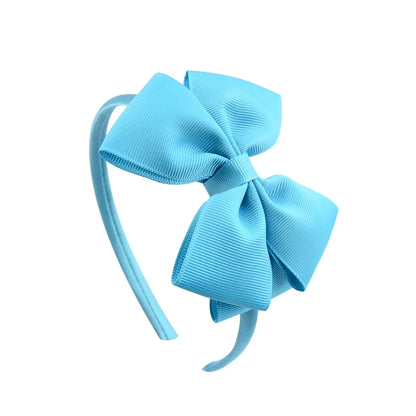 1 Piece Ribbon Handmade Hair Bows Hairbands for Baby Girls 20 Colors Cute Bowknot Solid Headband Headwear Baby Hair Accessories - ZOOMNSTORE