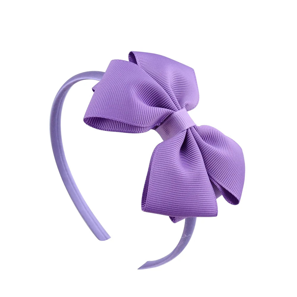 1 Piece Ribbon Handmade Hair Bows Hairbands for Baby Girls 20 Colors Cute Bowknot Solid Headband Headwear Baby Hair Accessories - ZOOMNSTORE