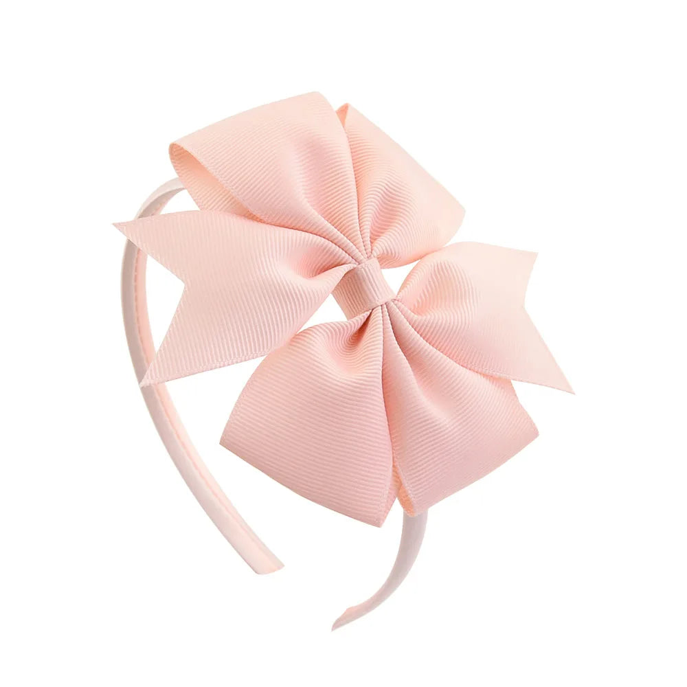 1 Piece Ribbon Handmade Hair Bows Hairbands for Baby Girls 20 Colors Cute Bowknot Solid Headband Headwear Baby Hair Accessories - ZOOMNSTORE