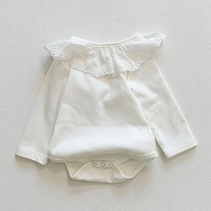Baby Girl Romper - Korean Style Autumn Toddler Clothes 0-24 Months Cotton Print - ZOOMNSTORE