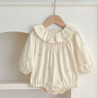 Baby Girl Romper - Korean Style Autumn Toddler Clothes 0-24 Months Cotton Print - ZOOMNSTORE