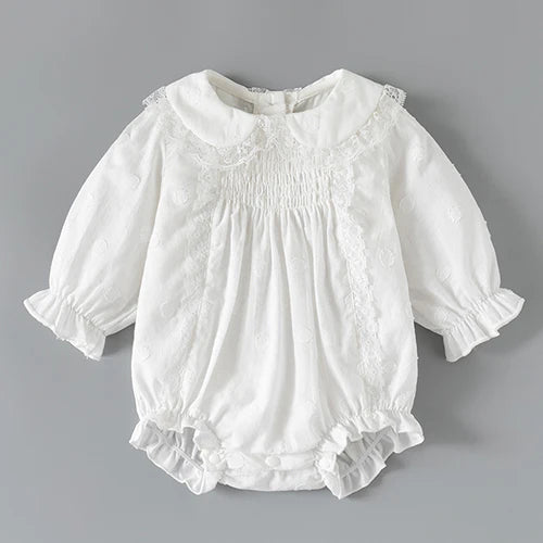 Baby Girl Romper - Korean Style Autumn Toddler Clothes 0-24 Months Cotton Print - ZOOMNSTORE