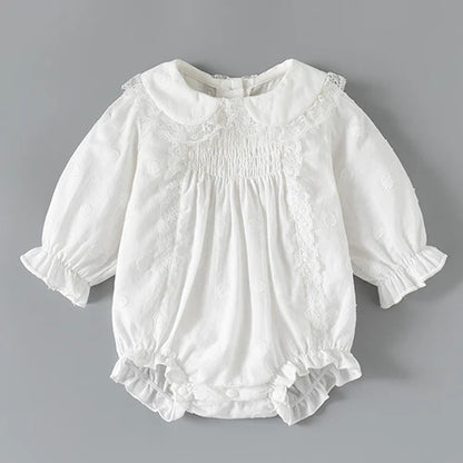 Baby Girl Romper - Korean Style Autumn Toddler Clothes 0-24 Months Cotton Print - ZOOMNSTORE