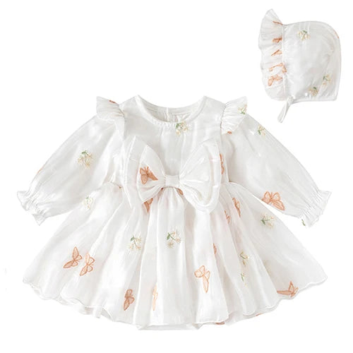 Baby Girl Romper - Korean Style Autumn Toddler Clothes 0-24 Months Cotton Print - ZOOMNSTORE