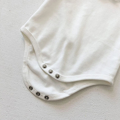 Baby Girl Romper - Long Sleeve Lace Detail Soft Cotton Bodysuit for Newborns - ZOOMNSTORE