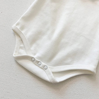 Baby Girl Romper - Long Sleeve Lace Detail Soft Cotton Bodysuit for Newborns - ZOOMNSTORE