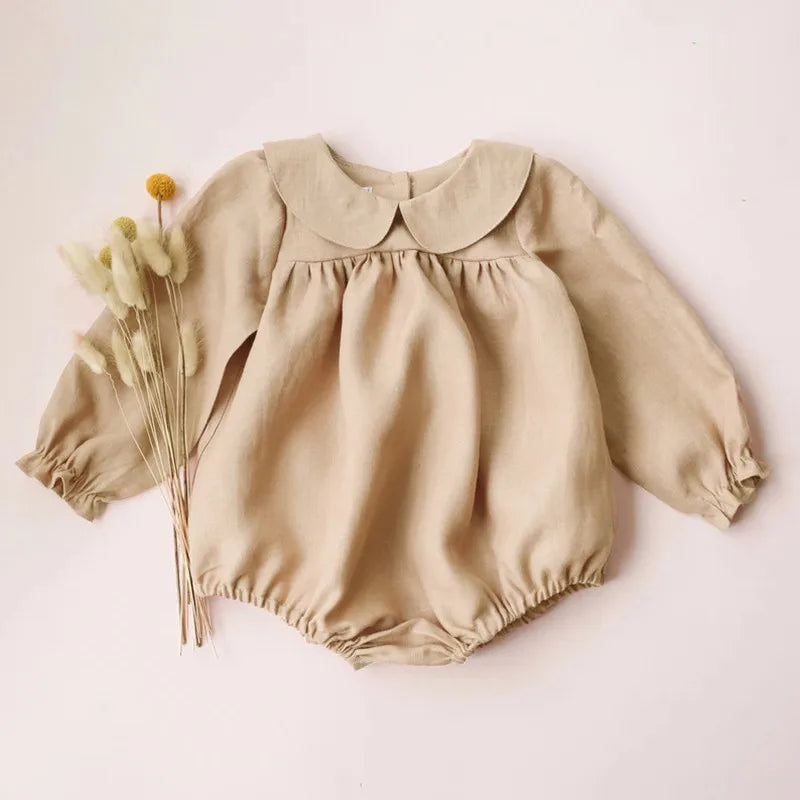 Baby Girl Romper - Soft Cotton Long Sleeve Floral Infant Bodysuits For 0-2 Years - ZOOMNSTORE
