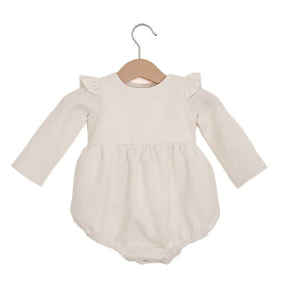 Baby Girl Romper - Soft Cotton Long Sleeve Floral Infant Bodysuits For 0-2 Years - ZOOMNSTORE