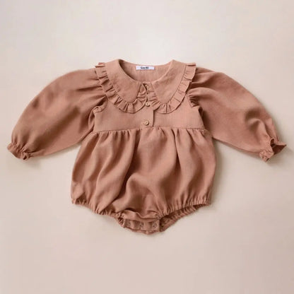 Baby Girl Romper - Soft Cotton Long Sleeve Floral Infant Bodysuits For 0-2 Years - ZOOMNSTORE