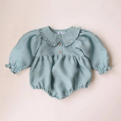 Baby Girl Romper - Soft Cotton Long Sleeve Floral Infant Bodysuits For 0-2 Years - ZOOMNSTORE