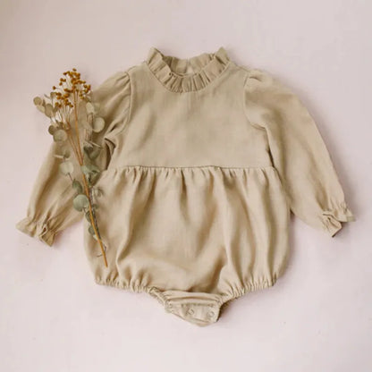 Baby Girl Romper - Soft Cotton Long Sleeve Floral Infant Bodysuits For 0-2 Years - ZOOMNSTORE