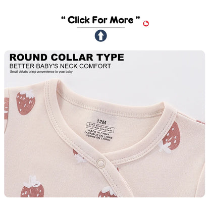 Baby Girl Romper - Soft Cotton Newborn Jumpsuit | Long Sleeve Autumn Winter Outfit - ZOOMNSTORE