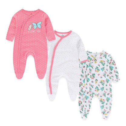 Baby Girl Romper - Soft Cotton Newborn Jumpsuit | Long Sleeve Autumn Winter Outfit - ZOOMNSTORE