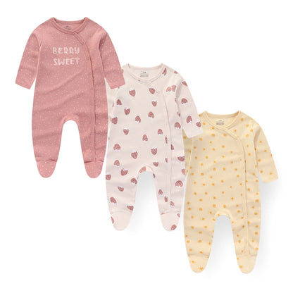 Baby Girl Romper - Soft Cotton Newborn Jumpsuit | Long Sleeve Autumn Winter Outfit - ZOOMNSTORE