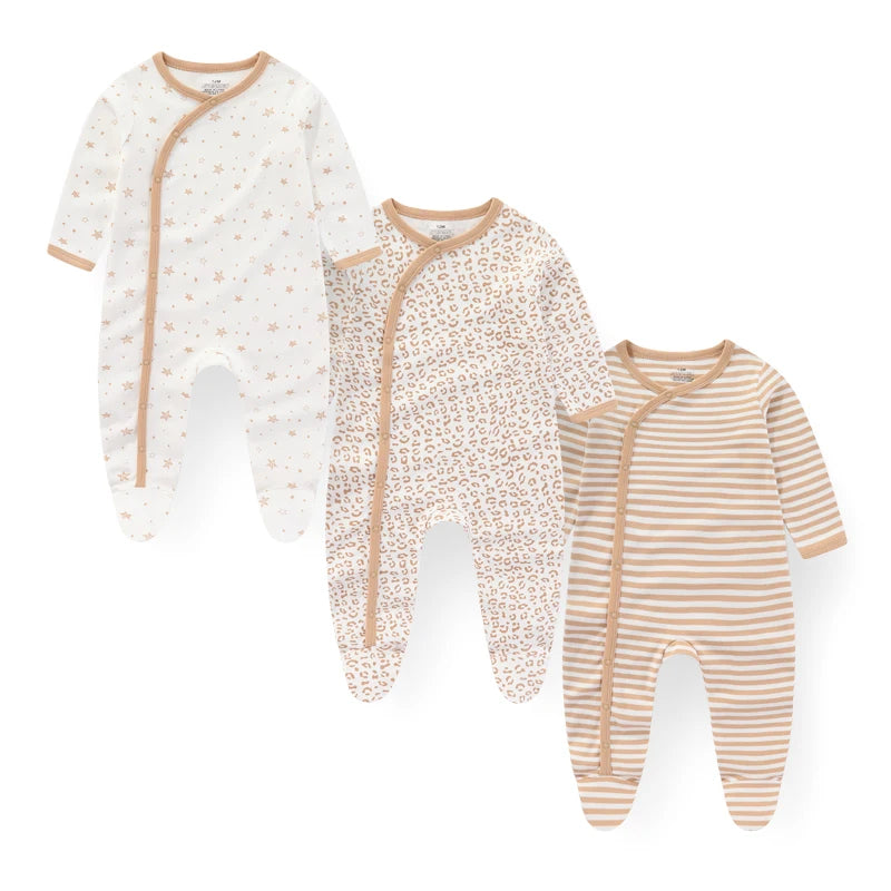 Baby Girl Romper - Soft Cotton Newborn Jumpsuit | Long Sleeve Autumn Winter Outfit - ZOOMNSTORE