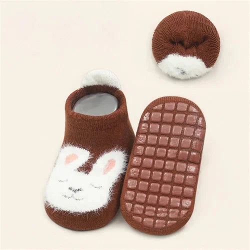 0-5Years Winter Thick Terry Cotton Baby Girl Sock with Rubber Soles Infant Animal Funny Sock Newborn Baby Indoor Floor Socks New - ZOOMNSTORE