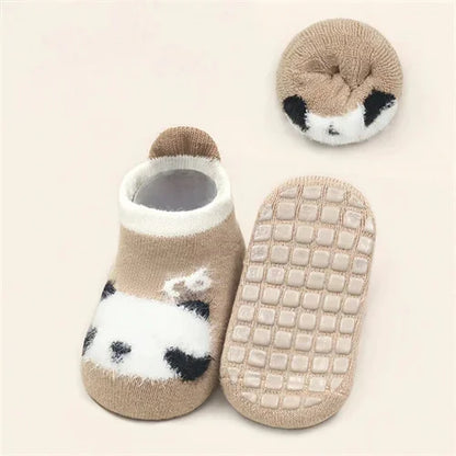 0-5Years Winter Thick Terry Cotton Baby Girl Sock with Rubber Soles Infant Animal Funny Sock Newborn Baby Indoor Floor Socks New - ZOOMNSTORE
