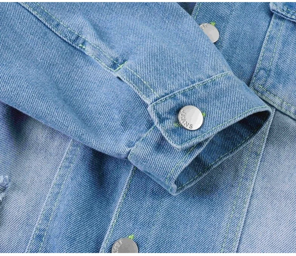 Hello Kitty Denim Jacket for Baby Girls - Spring Autumn Outerwear 2-7 Years - ZOOMNSTORE