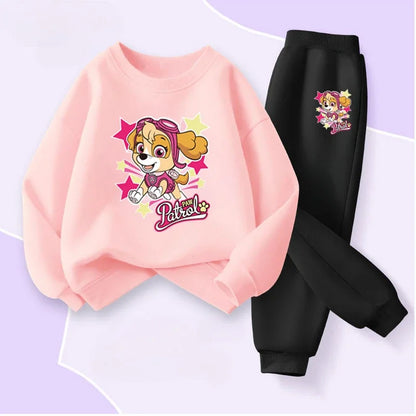 PAW Patrol Baby Girls Hoodies Set - Breathable Pullover  Pant Two Piece Sweatsuit - ZOOMNSTORE