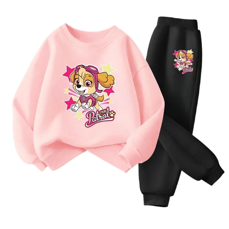 PAW Patrol Baby Girls Hoodies Set - Breathable Pullover  Pant Two Piece Sweatsuit - ZOOMNSTORE