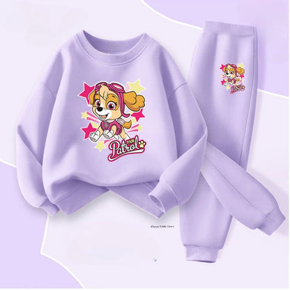 PAW Patrol Baby Girls Hoodies Set - Breathable Pullover  Pant Two Piece Sweatsuit - ZOOMNSTORE