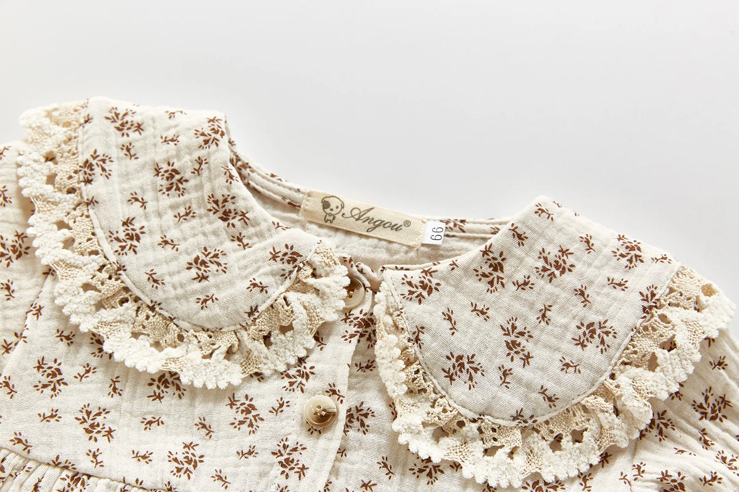 Baby Girls Romper - Autumn Floral Infant Bodysuit with Muslin Hat & Button Collar - ZOOMNSTORE