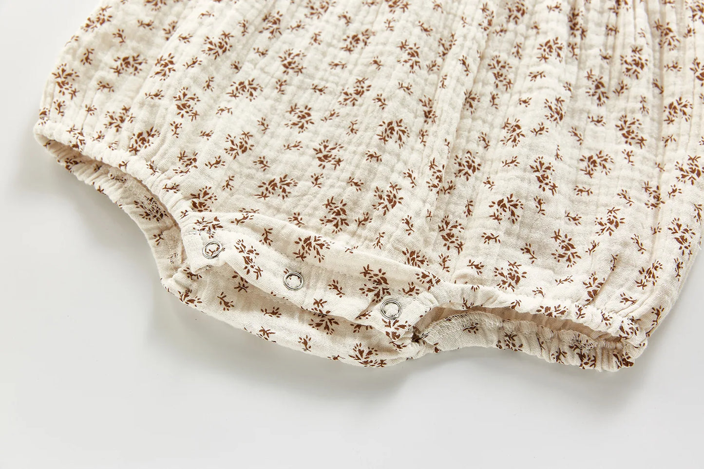 Baby Girls Romper - Autumn Floral Infant Bodysuit with Muslin Hat & Button Collar - ZOOMNSTORE