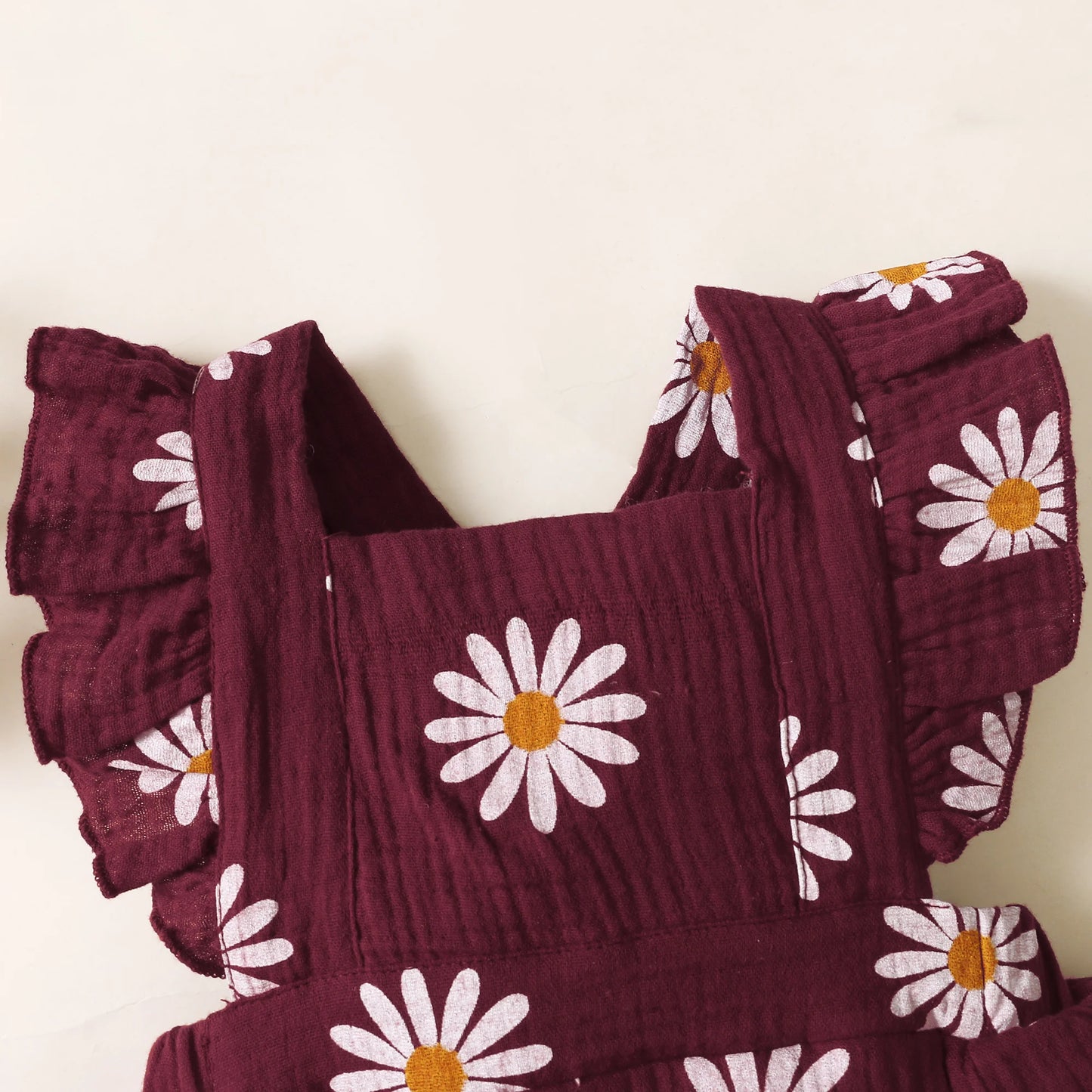 Baby Girls Romper - Summer Newborn 0-18 Month Sunflower Print Sleeveless Onepiece - ZOOMNSTORE