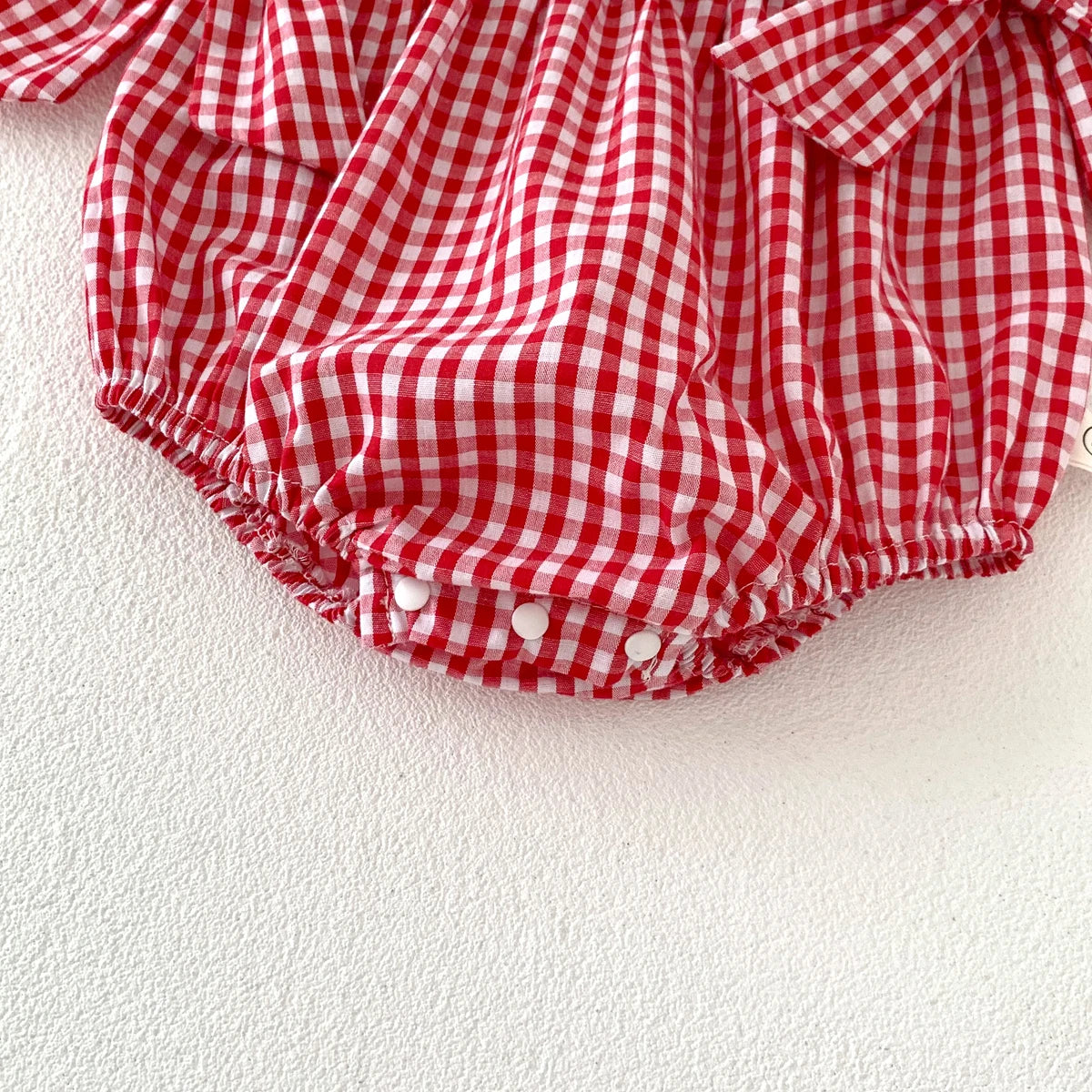 Baby Girls Romper - Summer Plaid Strawberry Embroidery Sleeveless Cotton Bodysuit - ZOOMNSTORE