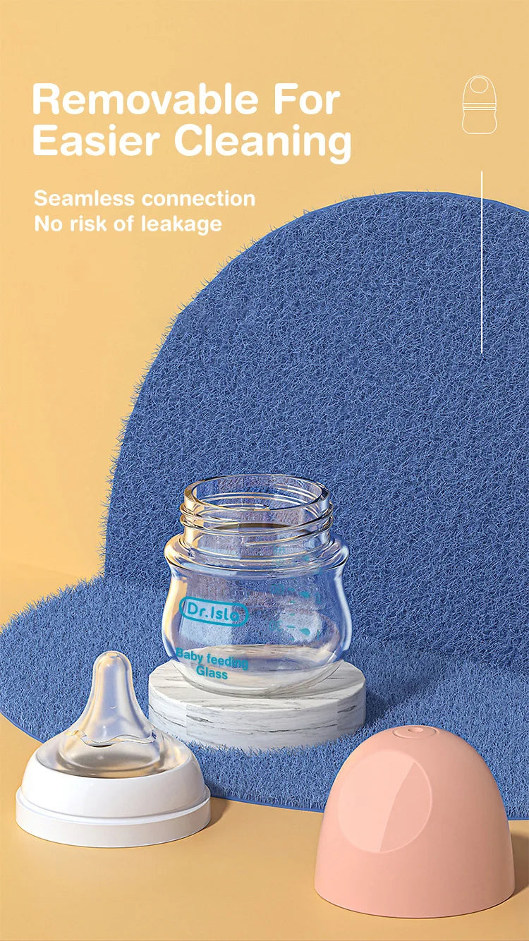 Baby Glass Bottle - Newborn Feeding Bottle 90ML & 160ML BPA Free Wide Mouth - ZOOMNSTORE