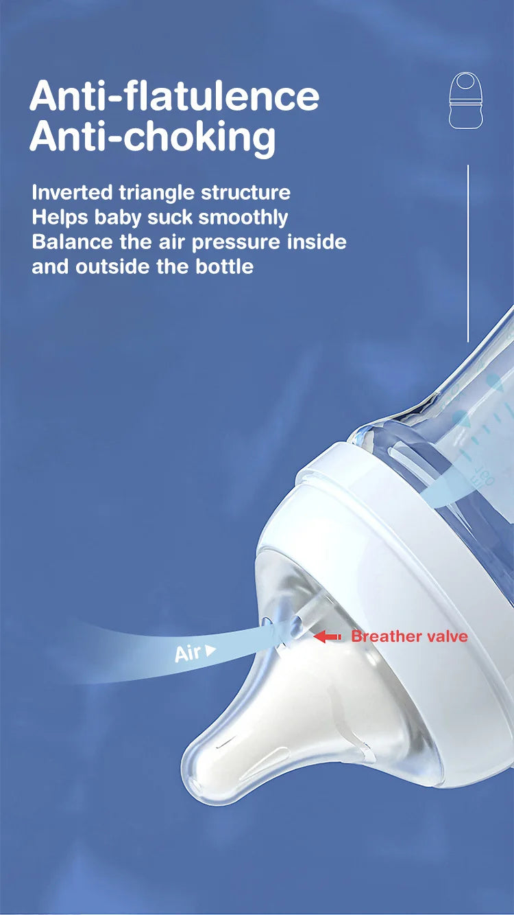 Baby Glass Bottle - Newborn Feeding Bottle 90ML & 160ML BPA Free Wide Mouth - ZOOMNSTORE