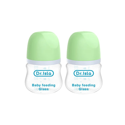 Baby Glass Bottle - Newborn Feeding Bottle 90ML & 160ML BPA Free Wide Mouth - ZOOMNSTORE