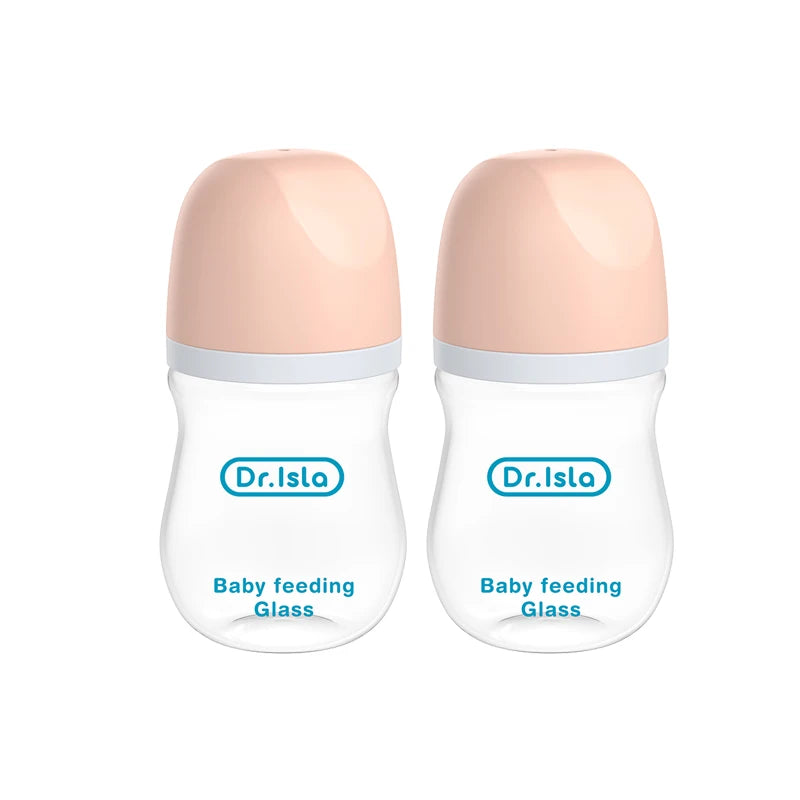 Baby Glass Bottle - Newborn Feeding Bottle 90ML & 160ML BPA Free Wide Mouth - ZOOMNSTORE
