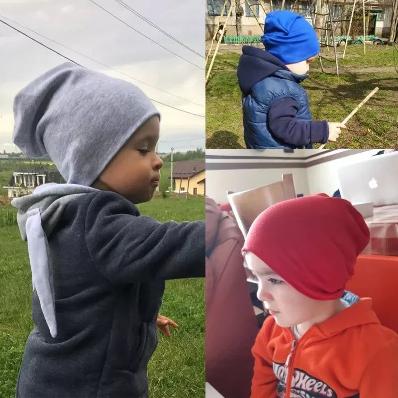 2pcs New Baby Hat Scarf Set Boys Girls Hip Hop Cap Autumn Winter Soft Elastic Beanie Hats Cotton Newborn Bonnet Warm Accessories - ZOOMNSTORE
