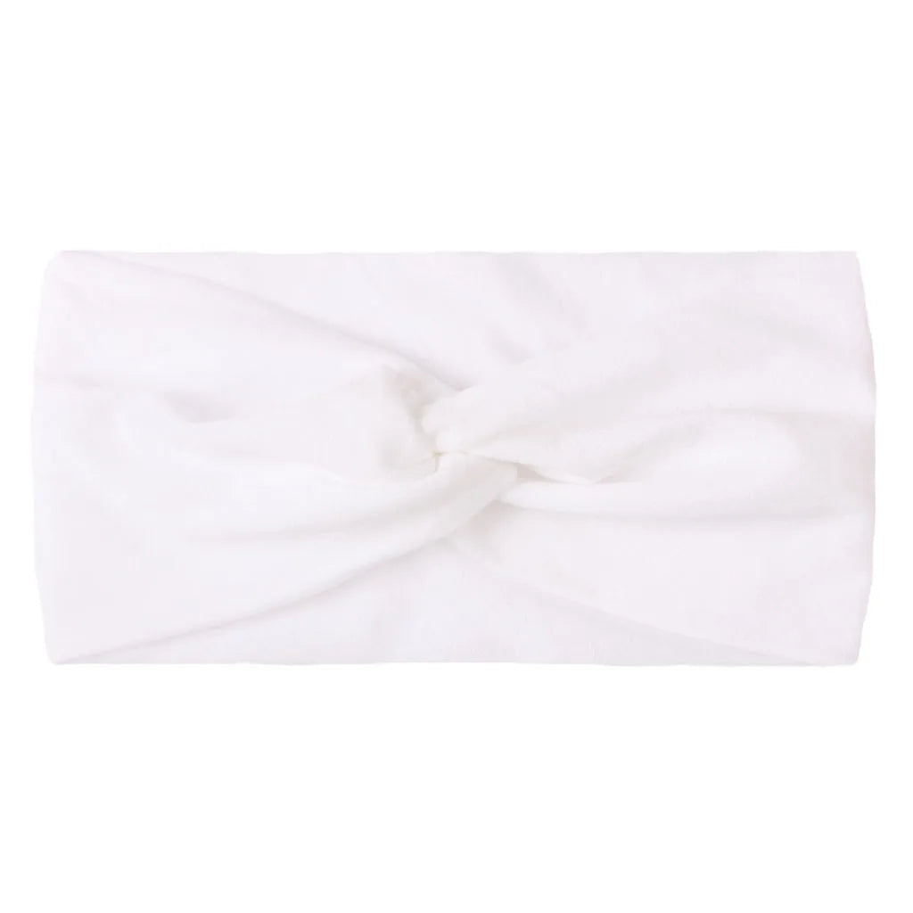 1 PCS Spring Summer Candy Color Baby Headband Girls Twisted Knotted Soft Elastic Baby Girl Headbands Hair Accessories - ZOOMNSTORE