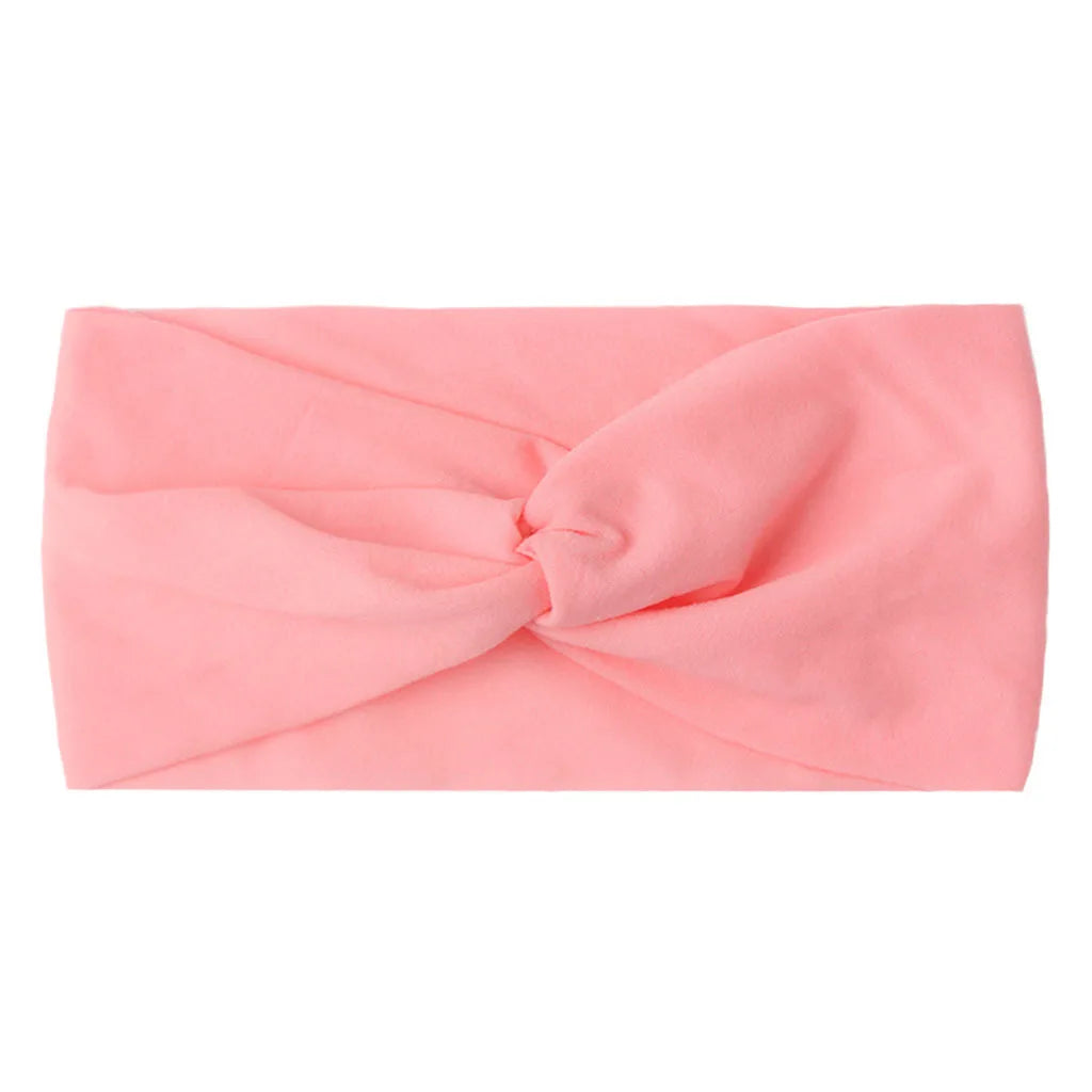 1 PCS Spring Summer Candy Color Baby Headband Girls Twisted Knotted Soft Elastic Baby Girl Headbands Hair Accessories - ZOOMNSTORE