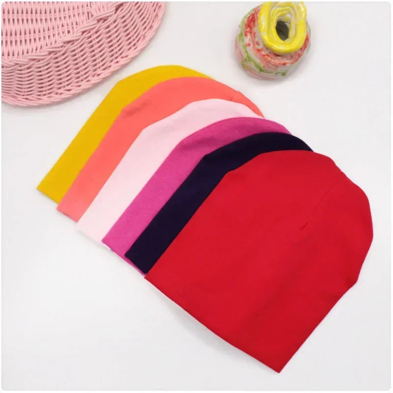 6M-3Y Baby Street Dance Hip Hop Hat Cotton Spring Autumn Toddler Cap Scarf for Boys Girls Winter Warm Solid Color Children - ZOOMNSTORE