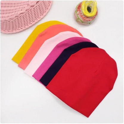 6M-3Y Baby Street Dance Hip Hop Hat Cotton Spring Autumn Toddler Cap Scarf for Boys Girls Winter Warm Solid Color Children - ZOOMNSTORE