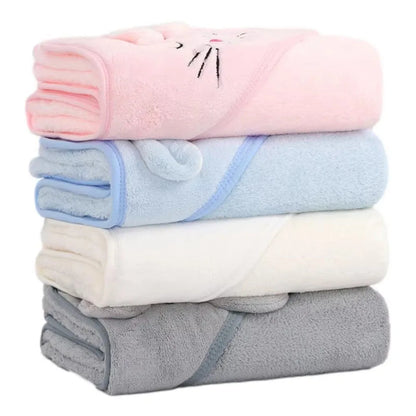Cartoon Animal Baby Bath Towels Soft Newborn Hooded Towel Blanket Toddler Bathrobe Warm Sleeping Swaddle Wrap for Boys Girls - ZOOMNSTORE