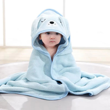 Cartoon Animal Baby Bath Towels Soft Newborn Hooded Towel Blanket Toddler Bathrobe Warm Sleeping Swaddle Wrap for Boys Girls - ZOOMNSTORE