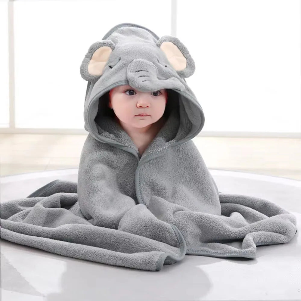 Cartoon Animal Baby Bath Towels Soft Newborn Hooded Towel Blanket Toddler Bathrobe Warm Sleeping Swaddle Wrap for Boys Girls - ZOOMNSTORE